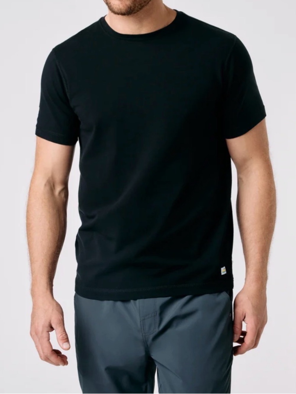 Vuori Tuvalu Black Crewneck Short Sleeve Tee